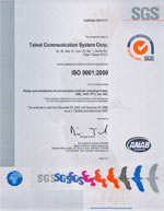   -  Tainet Communication System Corporation.  ISO 9001:2000